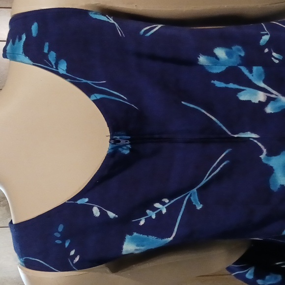 EUC Halmode Petites Long Floral Tank Dress w/Button Down Matchin Top Sz 8P - Picture 6 of 16